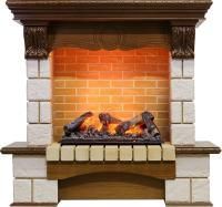 Каминокомплект Pierre Luxe - Дуб / Шампань (Высота 1035мм) с очагом Cassette 600 NH