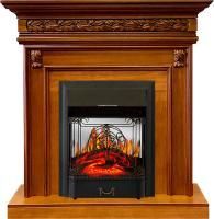 Каминокомплект Valletta - Орех с очагом Majestic FX M Black