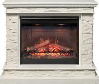 Каминокомплект Calgary - Белый / Сланец белый с очагом Symphony 26'' DF2608-INT