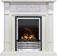 Каминокомплект Venice - Фактурный белый с очагом Flagstaff
