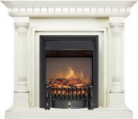 Каминокомплект Dallas - Слоновая кость с патиной с очагом Fobos FX M Black