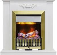 Каминокомплект Lumsden - Белый дуб с очагом Danville Antique Brass FB2