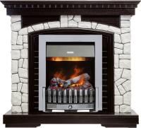 Каминокомплект Glasgow - Венге / Белый с очагом Danville Chrome FB2