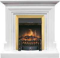 Каминокомплект Bradford - Белый с очагом Fobos FX Brass