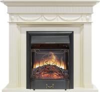 Каминокомплект Corfu - Слоновая кость с очагом Majestic FX Black