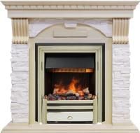 Каминокомплект Dublin - Слоновая кость с патиной / Сланец крем с очагом Cavendish