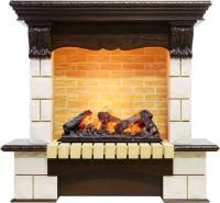 Каминокомплект Pierre Luxe - Темный дуб / Шампань (Высота 1035мм) с очагом Cassette 600 NH