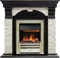 Каминокомплект Dublin - Венге / Сланец белый с очагом Cavendish