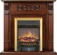 Каминокомплект Venice - Махагон коричневый антик с очагом Fobos FX M Brass