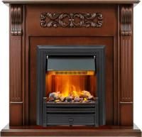 Каминокомплект Venice - Махагон коричневый антик с очагом Brookline Black