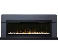 Каминокомплект Lindos (линейный) - Серый графит с очагом Ignite XLF50