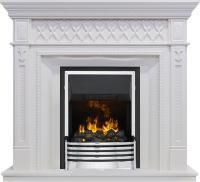 Каминокомплект Alexandria - Белый дуб с очагом Flagstaff